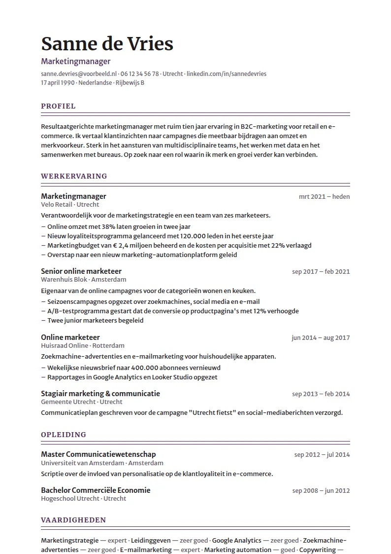 Haarlem in Aubergine
